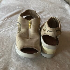 Gently Loved Vinny Peep-Toe Wedge Sandals by BZEES